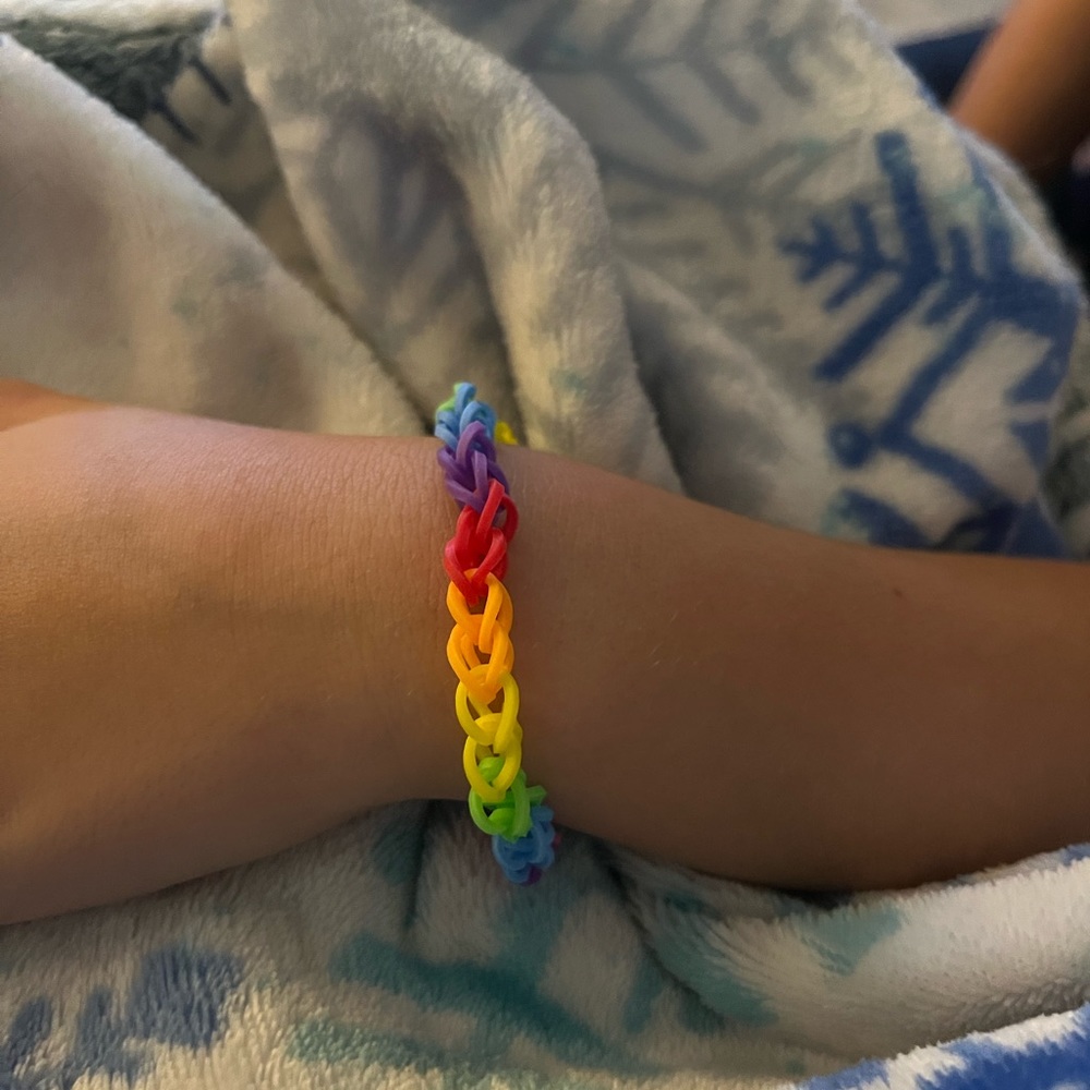Handmade loom bracelet and choker set